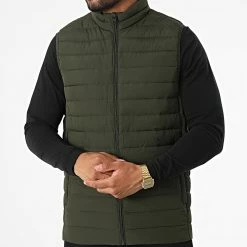 Coupon ⭐ Doudoune Sans Manches Recycle Bodywarmer 12211132 Vert Kaki de Jack And Jones ❤️ -Jack And Jones Soldes jack and jones 328917 12211132 ROSIN 20220725T153230 03
