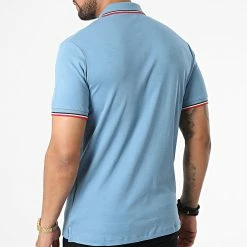 Vente flash 🎁 Polo Manches Courtes Aston Bleu Clair de Jack And Jones 👍 -Jack And Jones Soldes jack and jones 329019 12219382 BLUE HEAVEN 20220725T144656 04