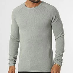 Grosses soldes ⌛ Pull Hill Knit Vert Clair de Jack And Jones 😀