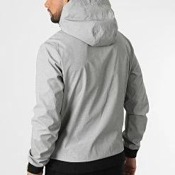 Sortie ❤️ Veste Zippée Capuche Eseam Gris Chiné de Jack And Jones 🧨 -Jack And Jones Soldes jack and jones 330104 12182243 LIGHT GREY MEL 20220817T100622 04