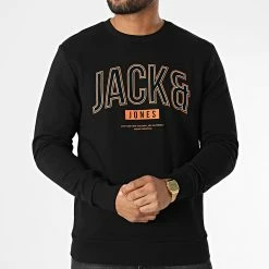 Le moins cher ✔️ Sweat Crewneck Thomas Noir de Jack And Jones 😀 -Jack And Jones Soldes jack and jones 330236 12219828 BLACK 20220729T161722 03