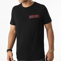Coupon ❤️ Tee 👕 Shirt Xander Patch Noir de Jack And Jones 💯