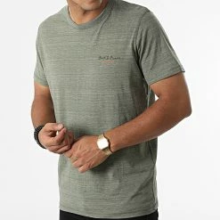 Remise ⌛ Tee 👚 Shirt Berg Vert Kaki Chiné de Jack And Jones 😀 -Jack And Jones Soldes jack and jones 331208 12215439 FOUR LEAF CLOVE MELANGE 20220811T144541 03