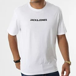 Sortie 🌟 Tee 👚 Shirt Swish Blanc de Jack And Jones 😍 -Jack And Jones Soldes jack and jones 331216 12216281 WHITE 20220811T144312 03