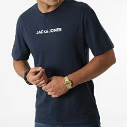 Le moins cher 🎁 Tee 👕 Shirt Swish Bleu Marine de Jack And Jones 👏 -Jack And Jones Soldes jack and jones 331225 12216281 NAVY BLAZER 20220811T144137 03