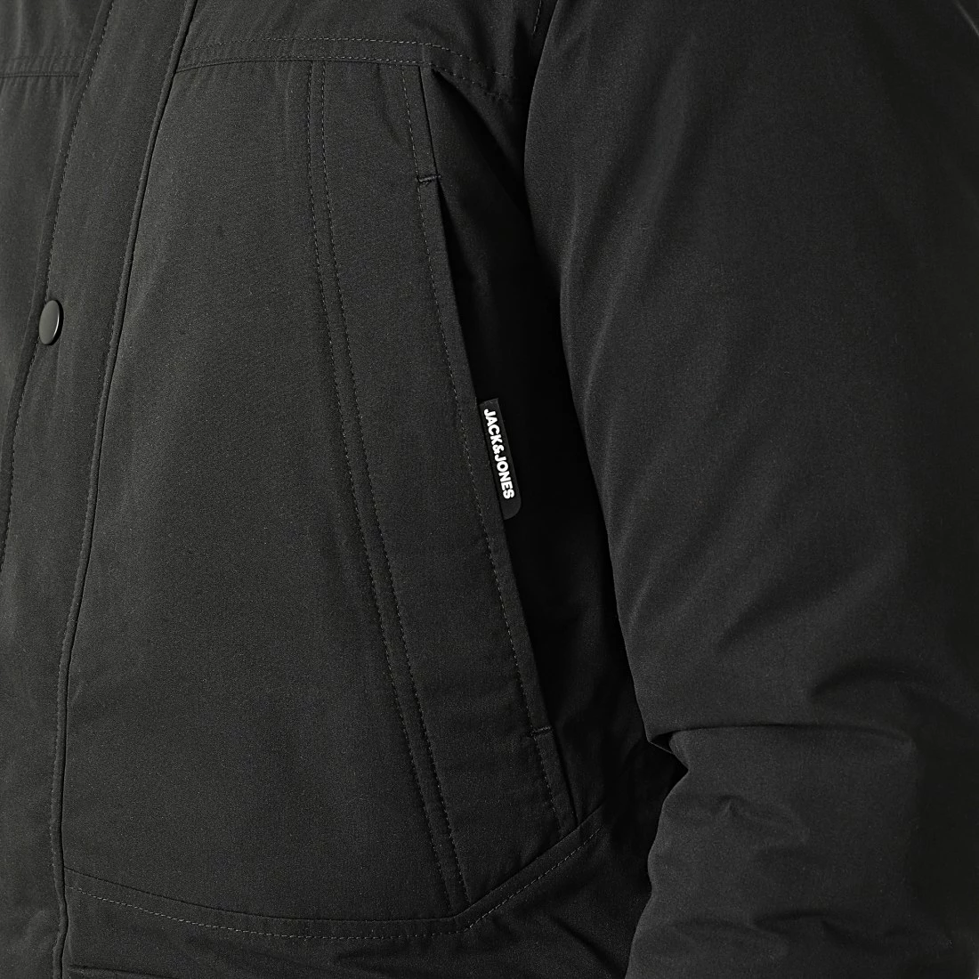 Remise 🔔 Parka Capuche Fourrure Winner Noir de Jack And Jones ⌛ 2 Remise 🔔 Parka Capuche Fourrure Winner Noir de Jack And Jones ⌛ – Image 2