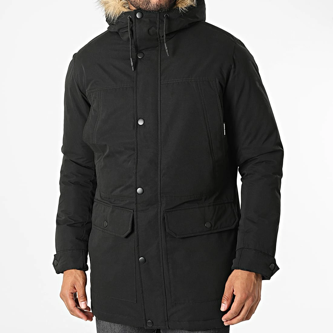 Remise 🔔 Parka Capuche Fourrure Winner Noir de Jack And Jones ⌛ 3 Remise 🔔 Parka Capuche Fourrure Winner Noir de Jack And Jones ⌛ – Image 3