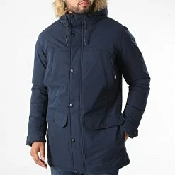 Promo 🌟 Parka Capuche Fourrure Winner Bleu Marine de Jack And Jones ❤️ -Jack And Jones Soldes jack and jones 331250 12211948 NAVY BLAZER 20220811T143004 03