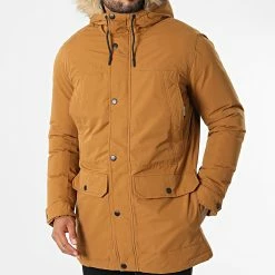 Sortie 👍 Parka Capuche Fourrure Winner Camel de Jack And Jones 😀 -Jack And Jones Soldes jack and jones 331264 12211948 RUBBER 20220811T143019 03