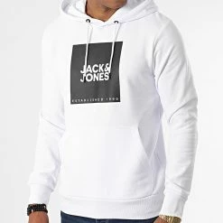 Tout neuf 🎉 Sweat Capuche Lock Blanc de Jack And Jones 👏