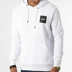 Offres 🌟 Sweat Capuche Lock Blanc de Jack And Jones ❤️