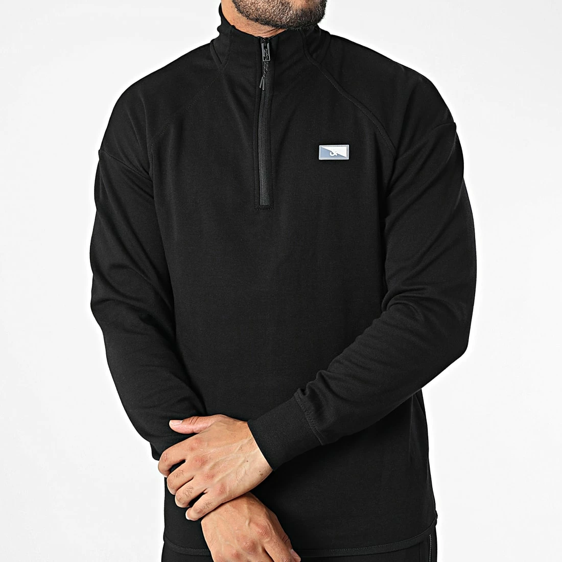 Grosses soldes ❤️ Ensemble Sweat Col Zippé Et Pantalon Jogging Air Noir de Jack And Jones 👍 3 Grosses soldes ❤️ Ensemble Sweat Col Zippé Et Pantalon Jogging Air Noir de Jack And Jones 👍 – Image 3