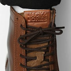 Budget ✨ Boots Russell Leather 12156000 Cognac de Jack And Jones 🎉 -Jack And Jones Soldes jack and jones 331711 12156000 COGNAC 20220810T135819 03