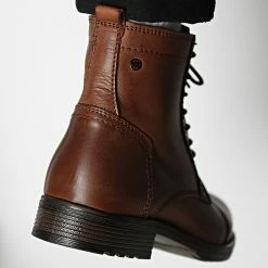 Budget ✨ Boots Russell Leather 12156000 Cognac de Jack And Jones 🎉 -Jack And Jones Soldes jack and jones 331711 12156000 COGNAC 20220810T135820 04