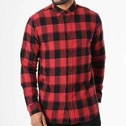 Les meilleures critiques de 👍 Chemise Manches Longues A Carreaux Plain Autumn Buffalo Rouge Noir de Jack And Jones ⌛ -Jack And Jones Soldes jack and jones 333717 12212128 BRICK RED 20220825T160720 03