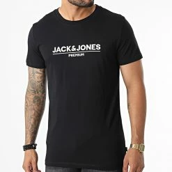 Nouveau 🤩 Tee 👚 Shirt Jadon Branding Noir de Jack And Jones 👍