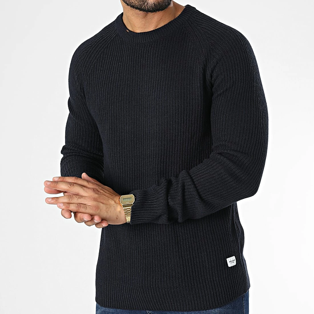 Budget 😍 Pull Pannel Bleu Marine de Jack And Jones 🔔 3 Budget 😍 Pull Pannel Bleu Marine de Jack And Jones 🔔 – Image 3