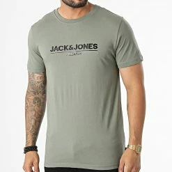 Vente flash 😉 Tee 👚 Shirt Jadon Branding Vert Kaki de Jack And Jones 🔔