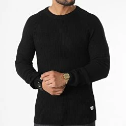 Coupon ⌛ Pull Pannel Noir de Jack And Jones ⌛ -Jack And Jones Soldes jack and jones 333765 12220815 BLACK 20220825T152726 03
