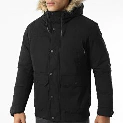Vente flash ✔️ Parka Capuche Fourrure Winner Bomber Noir de Jack And Jones 😀 -Jack And Jones Soldes jack and jones 333784 12211978 BLACK 20220823T141010 03