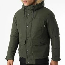 Meilleur prix 🎁 Parka Capuche Fourrure Winner Bomber Vert Kaki de Jack And Jones 🌟 -Jack And Jones Soldes jack and jones 333791 12211978 ROSIN 20220823T141131 03