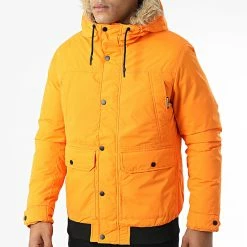 Vente flash 🤩 Parka Capuche Fourrure Winner Bomber Orange de Jack And Jones ✨ -Jack And Jones Soldes jack and jones 333792 12211978 EXUBERANCE 20220823T141208 03