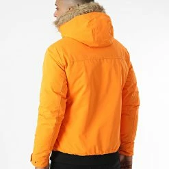Vente flash 🤩 Parka Capuche Fourrure Winner Bomber Orange de Jack And Jones ✨ -Jack And Jones Soldes jack and jones 333792 12211978 EXUBERANCE 20220823T141209 04