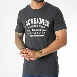 Meilleur prix 🎁 Lot De 3 Tee 👚 Shirts 👖 Jeans Blanc Noir Gris Anthracite Chiné de Jack And Jones ❤️ -Jack And Jones Soldes jack and jones 333826 12220989 DARK GREY MEL DGM CLOUD DANC 20220902T162324 04