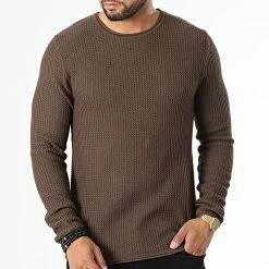 Sortie ✔️ Pull Carlos 12179861 Marron de Jack And Jones 🥰 -Jack And Jones Soldes jack and jones 333830 12179861 HOT FUDGE 20220825T160510 03