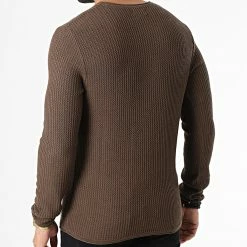 Sortie ✔️ Pull Carlos 12179861 Marron de Jack And Jones 🥰 -Jack And Jones Soldes jack and jones 333830 12179861 HOT FUDGE 20220825T160511 04