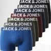 Vente flash 🌟 Lot De 7 Boxers Black And White Vert Kaki Bordeaux Bleu Marine de Jack And Jones ⭐