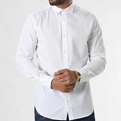 Le moins cher 🧨 Lot De 2 Chemises A Manches Longues Joe Blanc Noir de Jack And Jones ❤️ -Jack And Jones Soldes jack and jones 333884 12182995 BLACK WHITE 20220826T143041 03