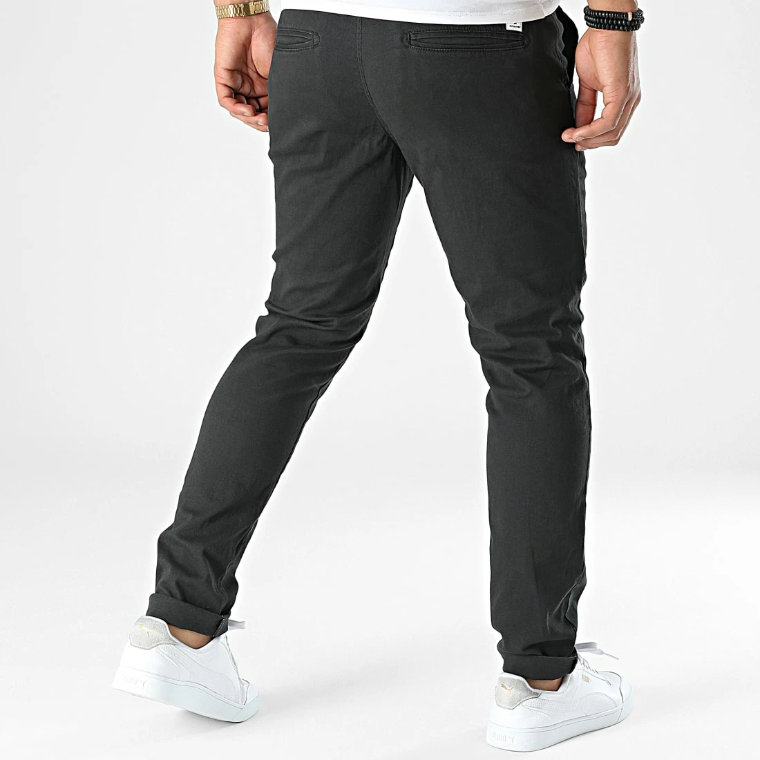 Vente flash 🧨 Lot De 2 Pantalons Chino Stollie Dave Vert Kaki Gris Anthracite de Jack And Jones 👏 4 Vente flash 🧨 Lot De 2 Pantalons Chino Stollie Dave Vert Kaki Gris Anthracite de Jack And Jones 👏 – Image 4