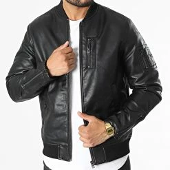 Meilleure affaire 😀 Veste Bomber Tom Noir de Jack And Jones 👏