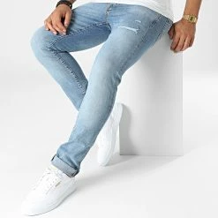 Sortie 🔔 Jean Slim Glenn Fox 12212815 Bleu Wash de Jack And Jones 😍 -Jack And Jones Soldes jack and jones 334064 12212815 BLUE DENIM 20220829T162035 03