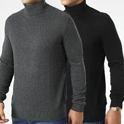 Les meilleures critiques de 👏 Lot De 2 Pulls Col Roulé Emil Noir Gris Anthracite Chiné de Jack And Jones ⌛