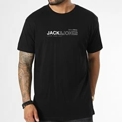 Offres 🔔 Tee 👕 Shirt Mono Vision Noir de Jack And Jones 💯 -Jack And Jones Soldes jack and jones 334817 12215655 BLACK STD 20220901T152253 03