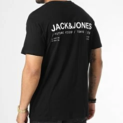 Offres 🔔 Tee 👕 Shirt Mono Vision Noir de Jack And Jones 💯 -Jack And Jones Soldes jack and jones 334817 12215655 BLACK STD 20220901T152255 04