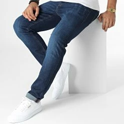 Offres 👏 Jean Slim Tim Vintage Bleu Denim de Jack And Jones ⌛ -Jack And Jones Soldes jack and jones 334831 12213177 BLUE DENIM 20220829T161735 03