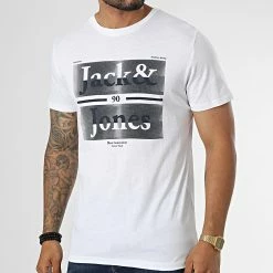 Remise 👏 Tee 👕 Shirt Aiden Blanc de Jack And Jones 🔔