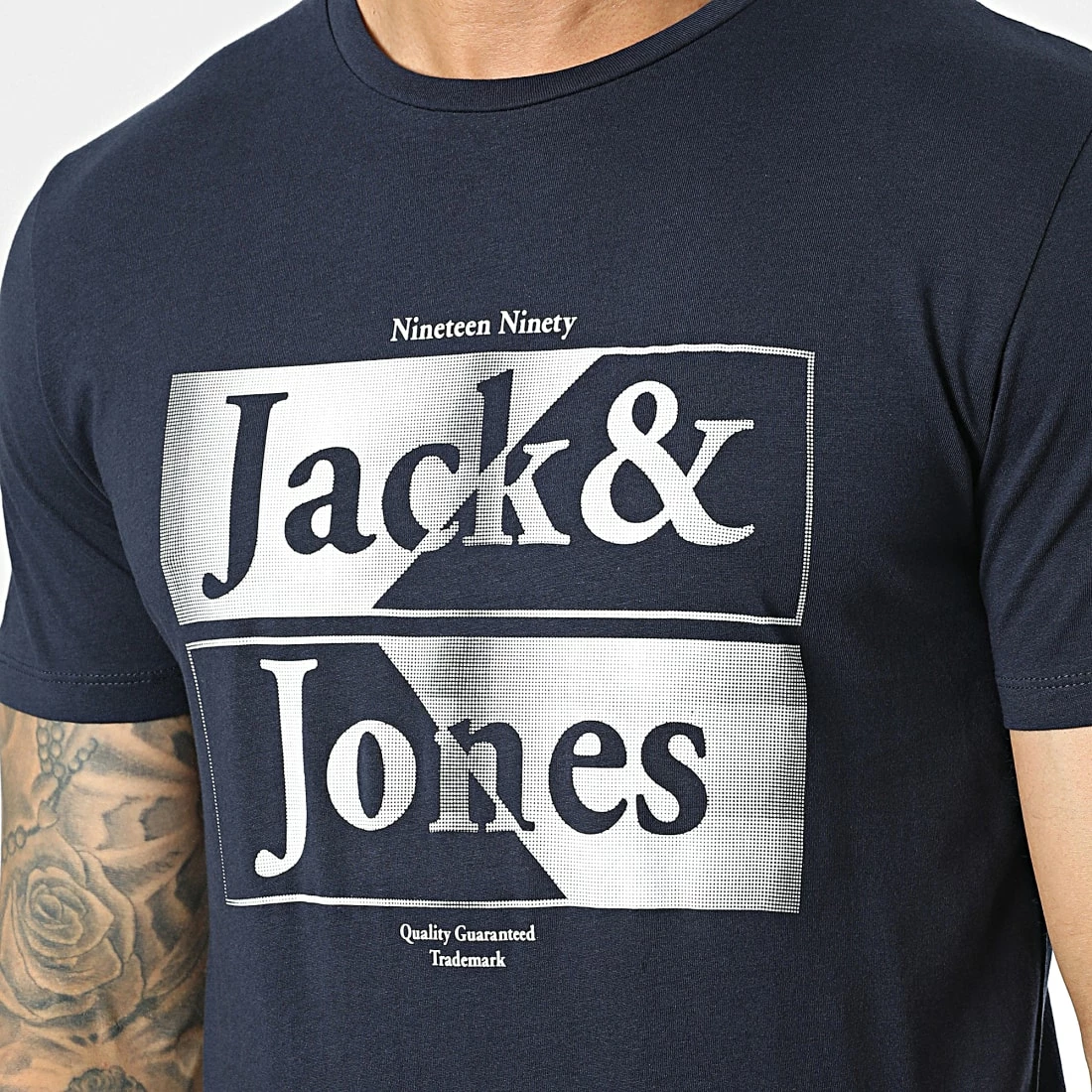 De gros ❤️ Tee 👕 Shirt Aiden Bleu Marine de Jack And Jones 😍 2 De gros ❤️ Tee 👕 Shirt Aiden Bleu Marine de Jack And Jones 😍 – Image 2