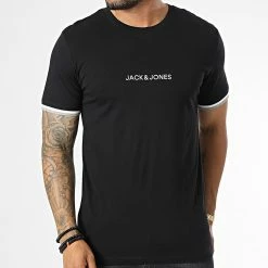 Top 10 ❤️ Tee 👚 Shirt Ringer Noir de Jack And Jones 👏 -Jack And Jones Soldes jack and jones 334928 12211190 BLACK 20220901T152510 03