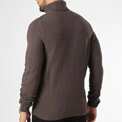 Meilleur prix 🧨 Pull Col Roulé Damian Marron de Jack And Jones 😀 -Jack And Jones Soldes jack and jones 334977 12215785 SEAL BROWN 20220902T161830 04