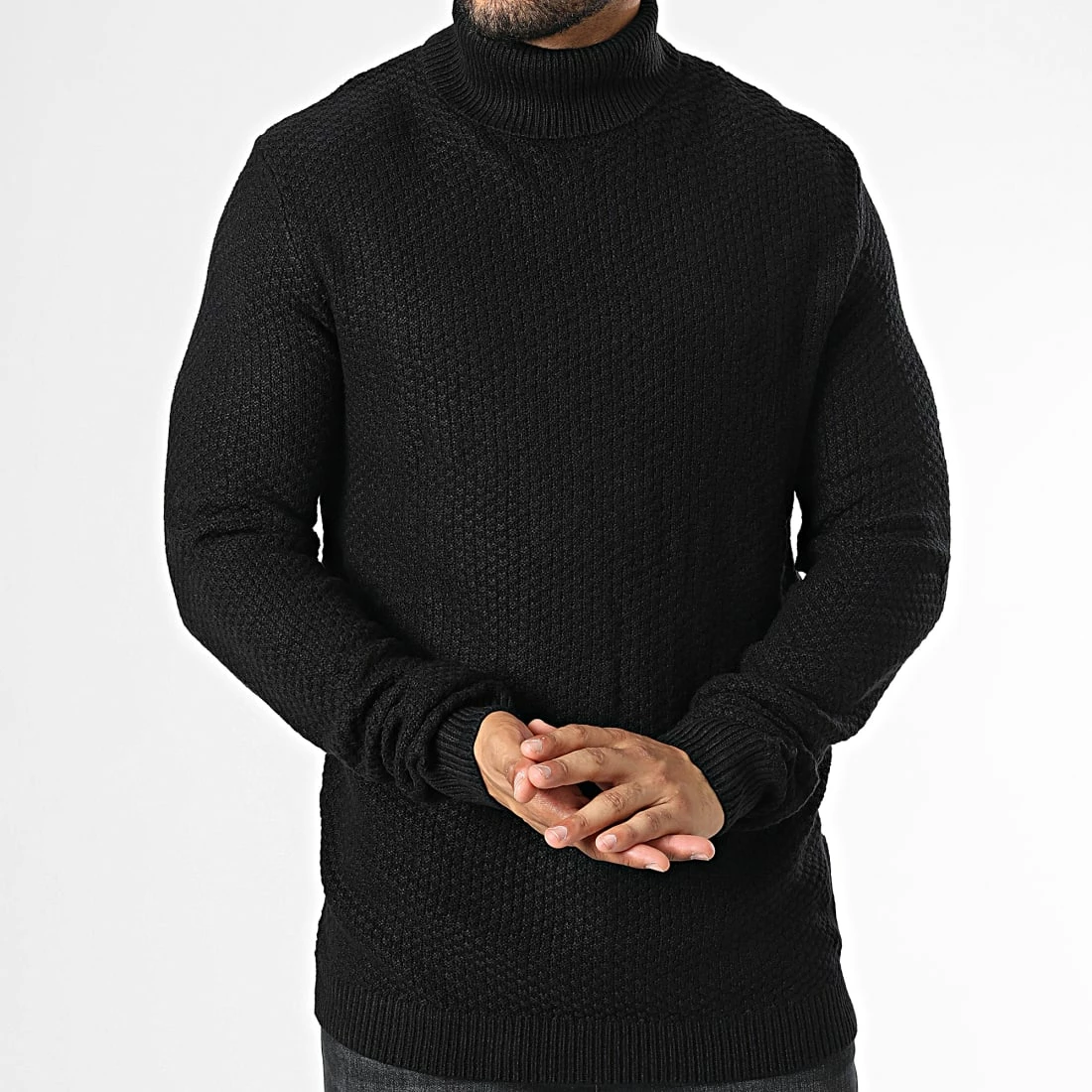 Le moins cher 🛒 Pull Col Roulé Damian Noir de Jack And Jones 🧨 3 Le moins cher 🛒 Pull Col Roulé Damian Noir de Jack And Jones 🧨 – Image 3