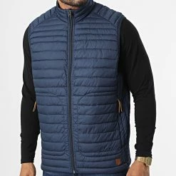 Sortie ❤️ Doudoune Sans Manches Kick Light Bleu Marine de Jack And Jones 😍