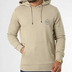 Vente flash ⭐ Sweat Capuche Shark Beige de Jack And Jones 😉 -Jack And Jones Soldes jack and jones 335006 12205081 CROCKERY BLACK 20220902T161352 03