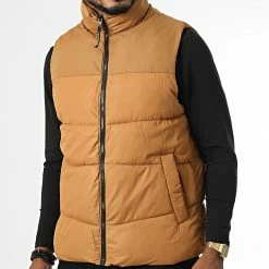 Nouveau 🌟 Doudoune Sans Manches Chili Camel de Jack And Jones ⭐