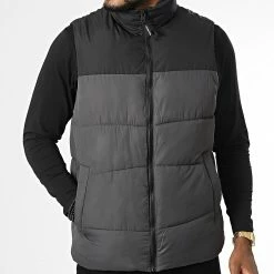 Tout neuf 👍 Doudoune Sans Manches Chili Gris Anthracite de Jack And Jones 😉 -Jack And Jones Soldes jack and jones 335479 12212221 ASPHALT BLOCKING 20220906T140008 03