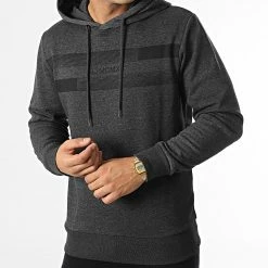 Vente flash 😀 Sweat Capuche New Adam Gris Anthracite Chiné de Jack And Jones ✔️ -Jack And Jones Soldes jack and jones 335489 12211519 DARK GREY MEL 20220906T152549 03