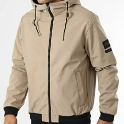 De gros 🌟 Veste Zippée Capuche Classic Waffle Beige Foncé de Jack And Jones ❤️